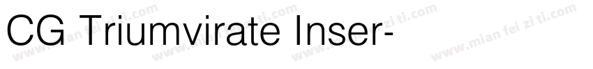 CG Triumvirate Inser字体转换